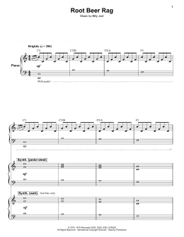 page one of Root Beer Rag (Keyboard Transcription)