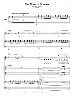 page one of The River Of Dreams (Keyboard Transcription)