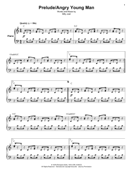 page one of Angry Young Man (Keyboard Transcription)