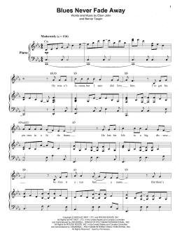 page one of Blues Never Fade Away (Keyboard Transcription)