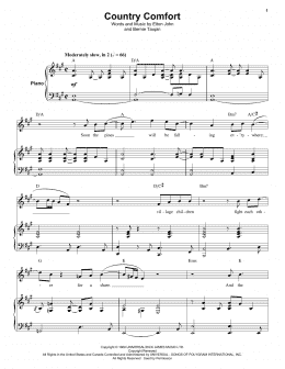 page one of Country Comfort (Keyboard Transcription)