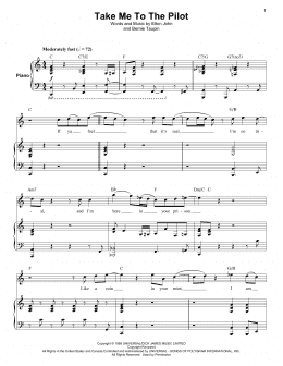 page one of Take Me To The Pilot (Keyboard Transcription)