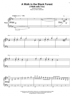page one of A Walk In The Black Forest (I Walk With You) (Keyboard Transcription)