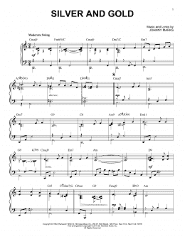 page one of Silver And Gold [Jazz version] (arr. Brent Edstrom) (Piano Solo)