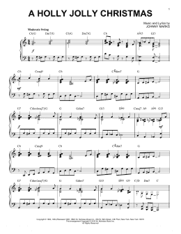 page one of A Holly Jolly Christmas [Jazz version] (arr. Brent Edstrom) (Piano Solo)