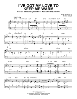 page one of I've Got My Love To Keep Me Warm [Jazz version] (arr. Brent Edstrom) (Piano Solo)