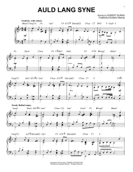page one of Auld Lang Syne [Jazz version] (arr. Brent Edstrom) (Piano Solo)