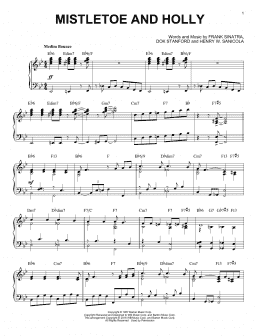 page one of Mistletoe And Holly [Jazz version] (arr. Brent Edstrom) (Piano Solo)