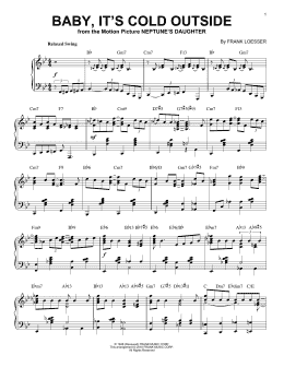page one of Baby, It's Cold Outside [Jazz version] (arr. Brent Edstrom) (Piano Solo)