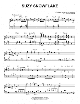 page one of Suzy Snowflake [Jazz version] (arr. Brent Edstrom) (Piano Solo)