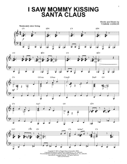 page one of I Saw Mommy Kissing Santa Claus [Jazz version] (arr. Brent Edstrom) (Piano Solo)