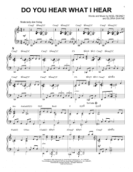 page one of Do You Hear What I Hear [Jazz version] (arr. Brent Edstrom) (Piano Solo)
