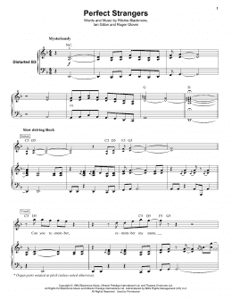 page one of Perfect Strangers (Keyboard Transcription)