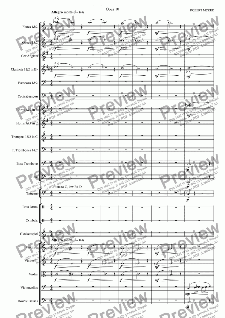 page one of Symphonic Sketch