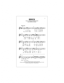 page one of Brick (Lead Sheet / Fake Book)