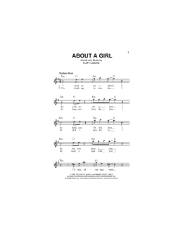 page one of About A Girl (Lead Sheet / Fake Book)
