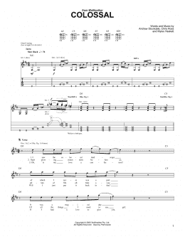 page one of Colossal (Guitar Tab)