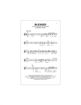 page one of Blessed (Lead Sheet / Fake Book)