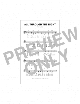 page one of All Through The Night (Lead Sheet / Fake Book)