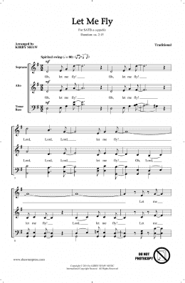 page one of Let Me Fly (arr. Kirby Shaw) (SATB Choir)