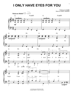 page one of I Only Have Eyes For You (Easy Piano)