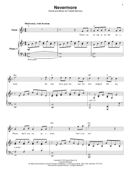 page one of Nevermore (Keyboard Transcription)