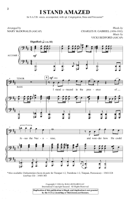 page one of I Stand Amazed (arr. Mary McDonald) (SATB Choir)
