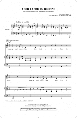 page one of Our Lord Is Risen (Choir)