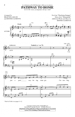 page one of Pathway To Home (SATB Choir)