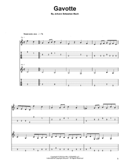 page one of Gavotte (Guitar Tab (Single Guitar))