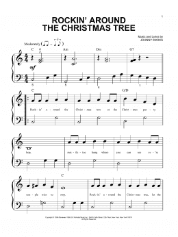 page one of Rockin' Around The Christmas Tree (Big Note Piano)