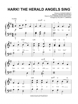 page one of Hark! The Herald Angels Sing (Big Note Piano)