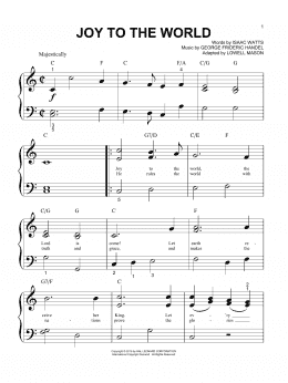 page one of Joy To The World (Big Note Piano)