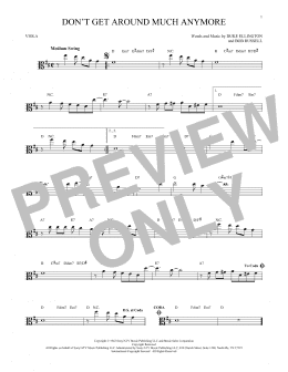 page one of Don't Get Around Much Anymore (Viola Solo)
