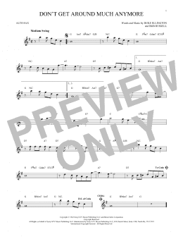 page one of Don't Get Around Much Anymore (Alto Sax Solo)