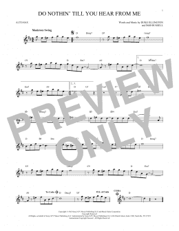 page one of Do Nothin' Till You Hear From Me (Alto Sax Solo)