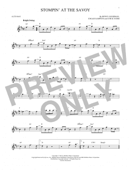 page one of Stompin' At The Savoy (Alto Sax Solo)