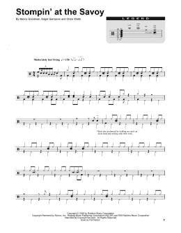 page one of Stompin' At The Savoy (Drums Transcription)