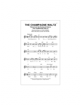 page one of The Champagne Waltz (Lead Sheet / Fake Book)
