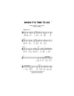 page one of When It's Time To Go (Lead Sheet / Fake Book)