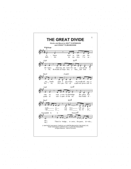 page one of The Great Divide (Lead Sheet / Fake Book)