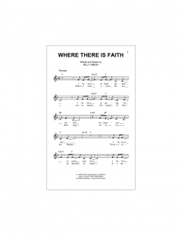 page one of Where There Is Faith (Lead Sheet / Fake Book)