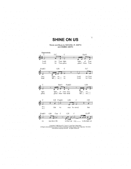 page one of Shine On Us (Lead Sheet / Fake Book)