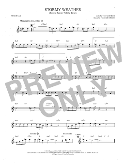 page one of Stormy Weather (Keeps Rainin' All The Time) (Tenor Sax Solo)
