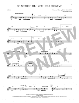page one of Do Nothin' Till You Hear From Me (Violin Solo)