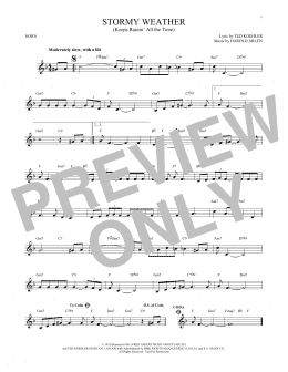 page one of Stormy Weather (Keeps Rainin' All The Time) (French Horn Solo)