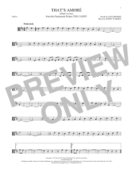 page one of That's Amore (That's Love) (Viola Solo)