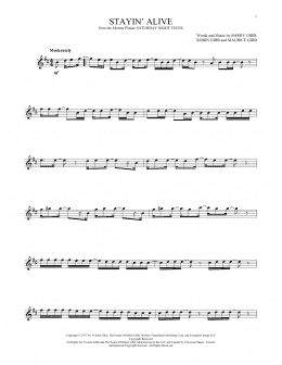 page one of Stayin' Alive (Tenor Sax Solo)