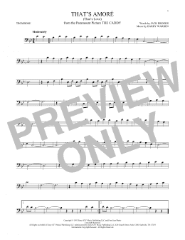 page one of That's Amore (That's Love) (Trombone Solo)