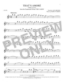 page one of That's Amore (That's Love) (Flute Solo)